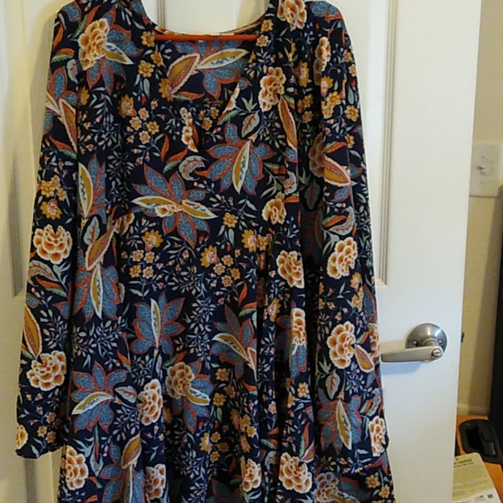 Umgee boho dress with bell sleeves